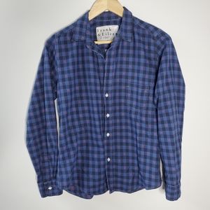 Frank & Eileen Barry Blue Button-Down Blouse Shirt